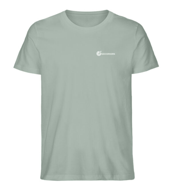 T-Shirt Soccerkorn Logo quer einfarbig weiß - Herren Premium Organic Shirt-7216