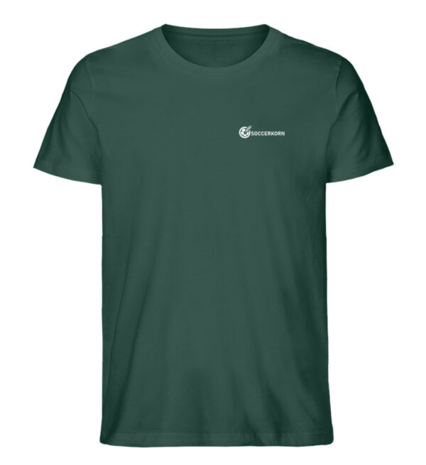 T-Shirt Soccerkorn Logo quer einfarbig weiß - Herren Premium Organic Shirt-7112